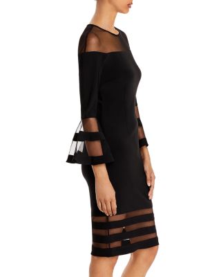 Bell-Sleeve Illusion Dress - Exclusive
