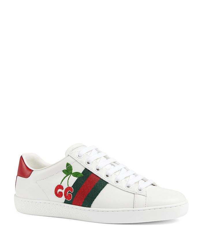 Gucci Women's New Ace Cherry Low Top Sneakers | Bloomingdale's