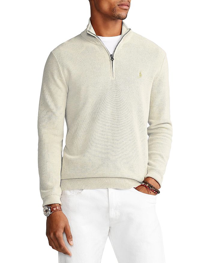 Polo Ralph Lauren Quarter Zip Sweater In Chic Cream | ModeSens