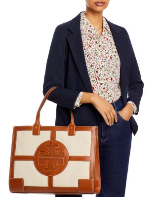 tory burch ella leather tote