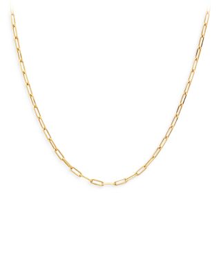Sterling Paper Clip Necklace, 15.5" - Exclusive