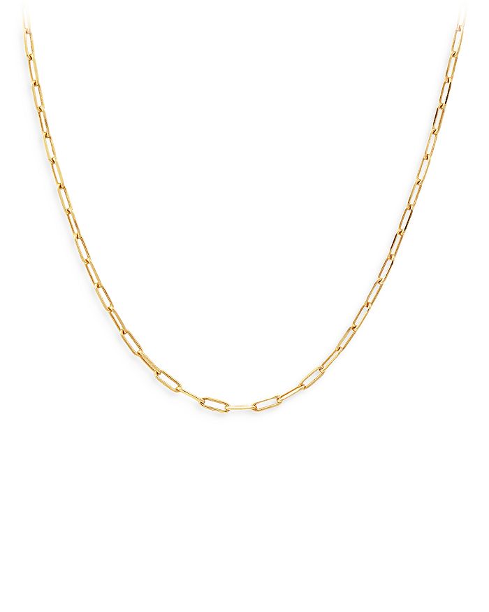 Shop Aqua Sterling Paper Clip Necklace, 15.5 - 100% Exclusive In Gold