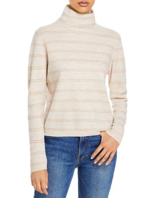 Vince Striped Cashmere Turtleneck 
