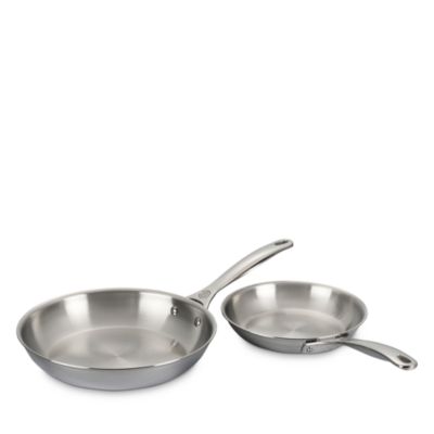 Signature Stainless Steel Fry Pans, Set of 2