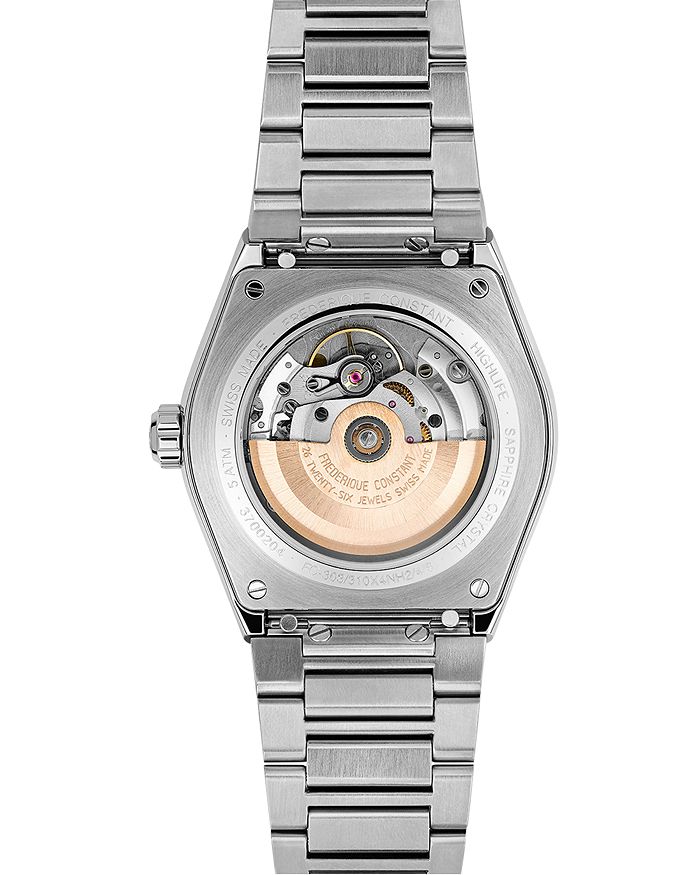 Shop Frederique Constant Federique Constant Highlife Heartbeat Watch & Interchangeable Strap, 41mm In Silver/black