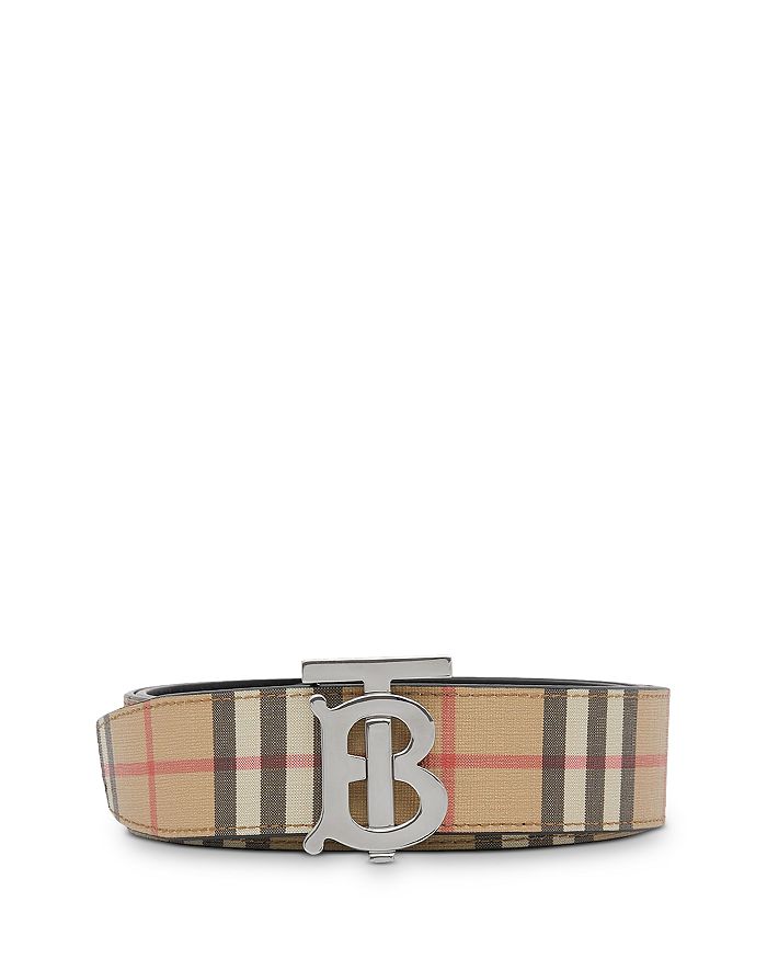 Burberry Men's Vintage Check Leather-Lined Belt