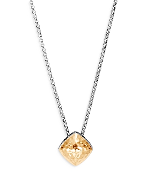 John Hardy Sterling Silver & 18K Yellow Gold Classic Chain Hammered Sugarloaf Pendant Necklace, 16-1
