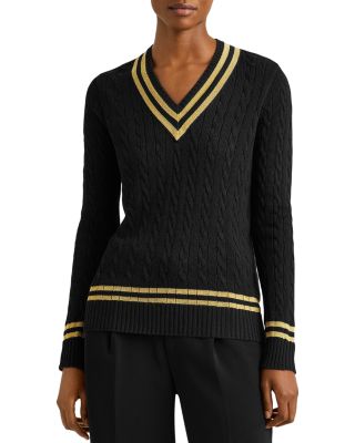 ralph lauren black and gold sweater