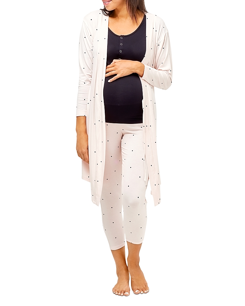 Nom Maternity Second Skin Maternity Robe In Dots