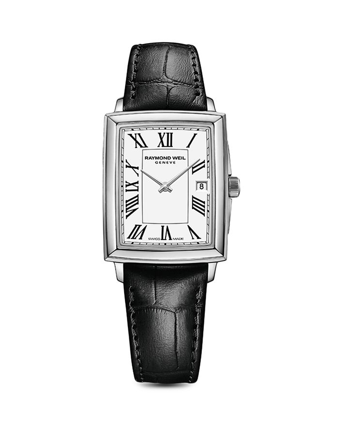 Shop Raymond Weil Toccata Watch, 25mm X 35mm In White/black