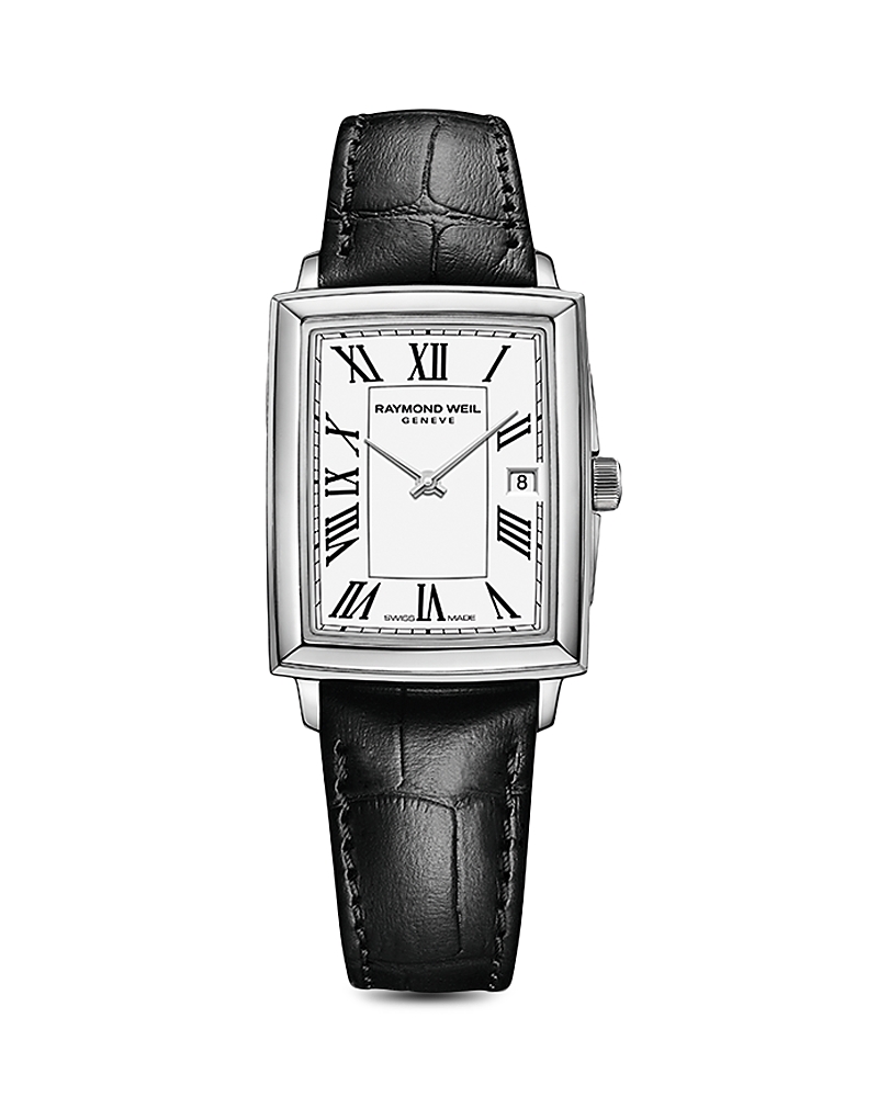 Raymond Weil Toccata White Leather-strap Watch In White/black