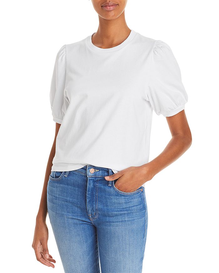 FRENCH CONNECTION Puff Sleeve Jersey Top | Bloomingdale's