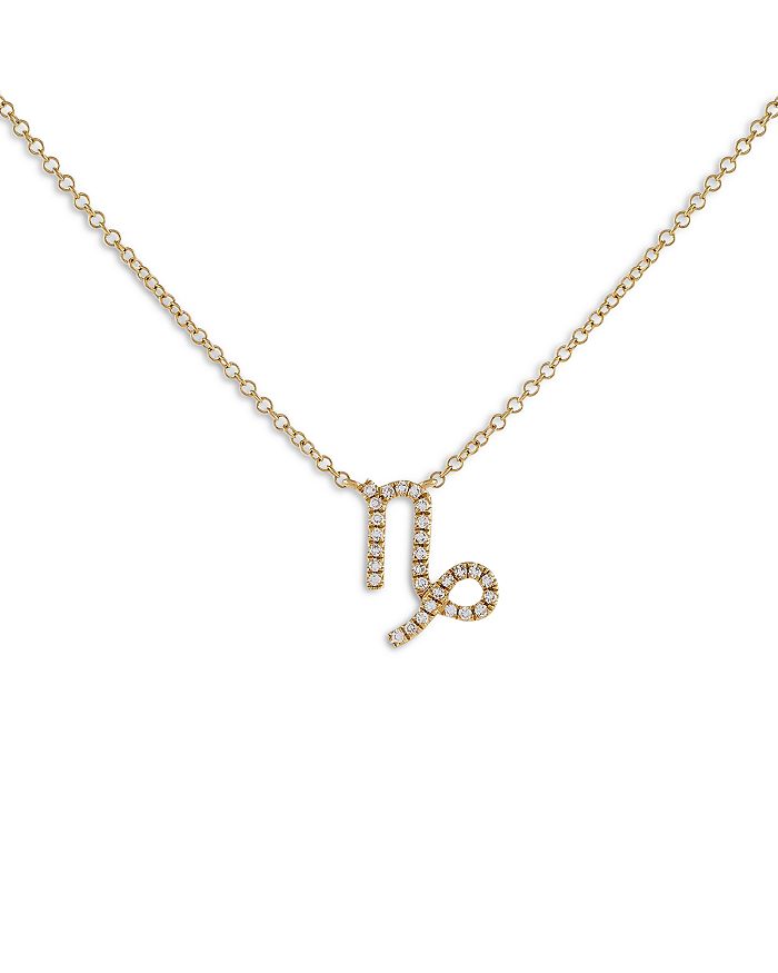 Adinas Jewels Pave Capricorn Pendant Necklace, 16-18 In Gold