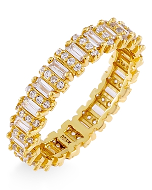 Adinas Jewels Cubic Zirconia Baguette Ring In Gold