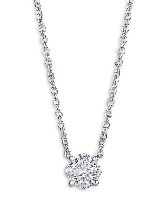 Lightbox Jewelry Lightbox Basics Lab Grown Diamond Pendant Necklace In 10k White Gold, 1 Ct. T.w. - 100% Exclusive
