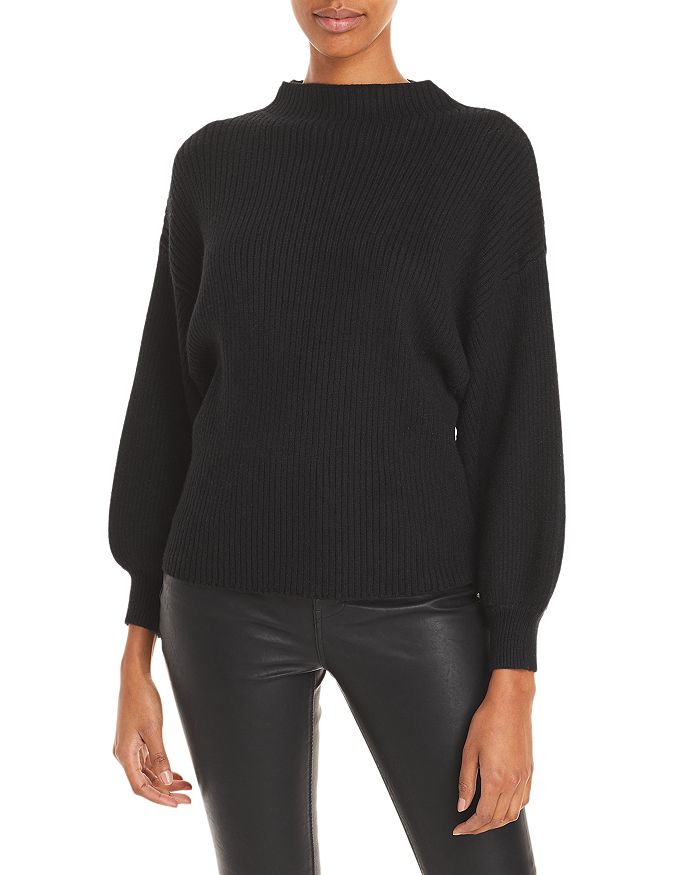 Line & Dot Funnel Neck Ribbed Sweater - 100% Exclusive | Bloomingdale's