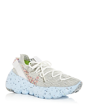 Nike Women's Space Hippie Knit Low Top Sneakers In White/multi