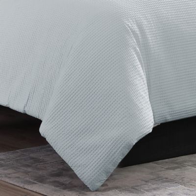 Waffle Pique Duvet Cover Set, Queen