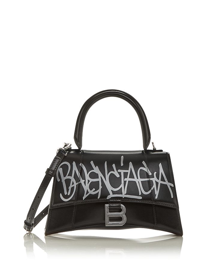 Balenciaga Hourglass Graffiti Small Leather Top Handle Bag | Bloomingdale's