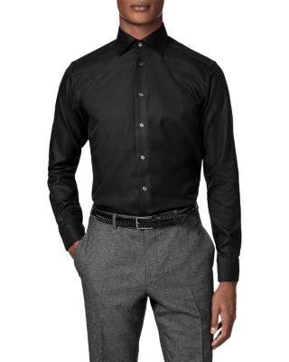 Eton Contemporary Fit Diagonal Weave Shirt