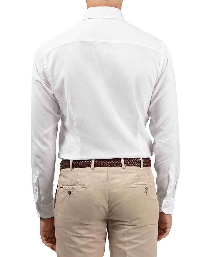 Shop Eton Slim Fit Royal Oxford Casual Shirt In White