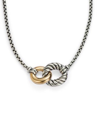 david yurman silver gold necklace