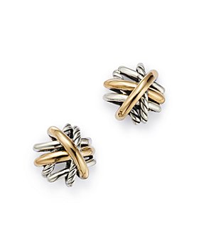 David Yurman - Crossover® Stud Earrings with 18K Yellow Gold