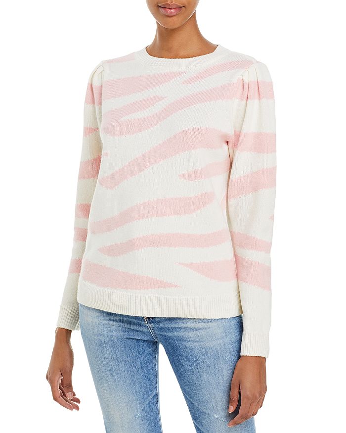 MILLY Zebra Intarsia Sweater | Bloomingdale's