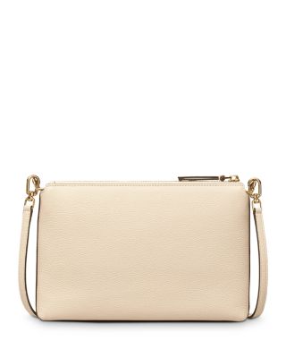 Tory Burch Kira Small Pebbled Leather Top-Zip Crossbody
