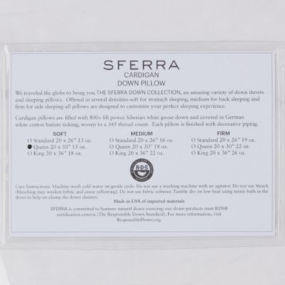 SFERRA Cardigan Soft Queen Pillow
