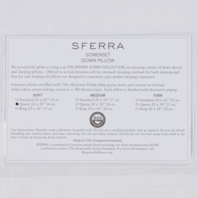 SFERRA Somerset Soft Queen Pillow