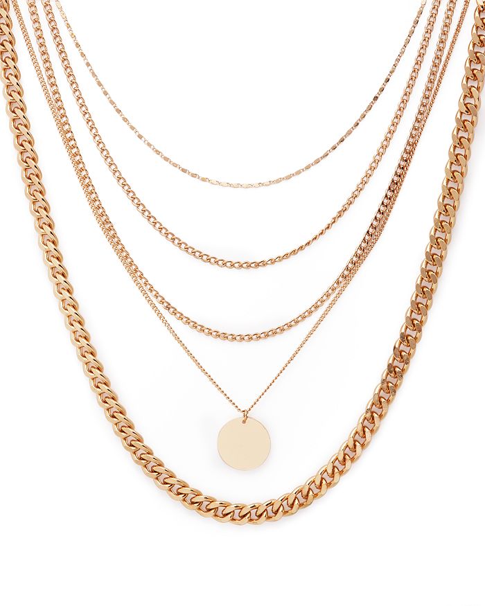 Aqua Five-layer Pendant Necklace, 17 - 100% Exclusive In Gold