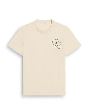 SANDRO EMBROIDERED FLOWER TEE,SHPTS00782