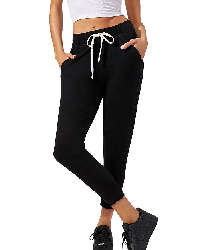 Shop Splits59 Reena Drawstring Sweatpants In Black/off White