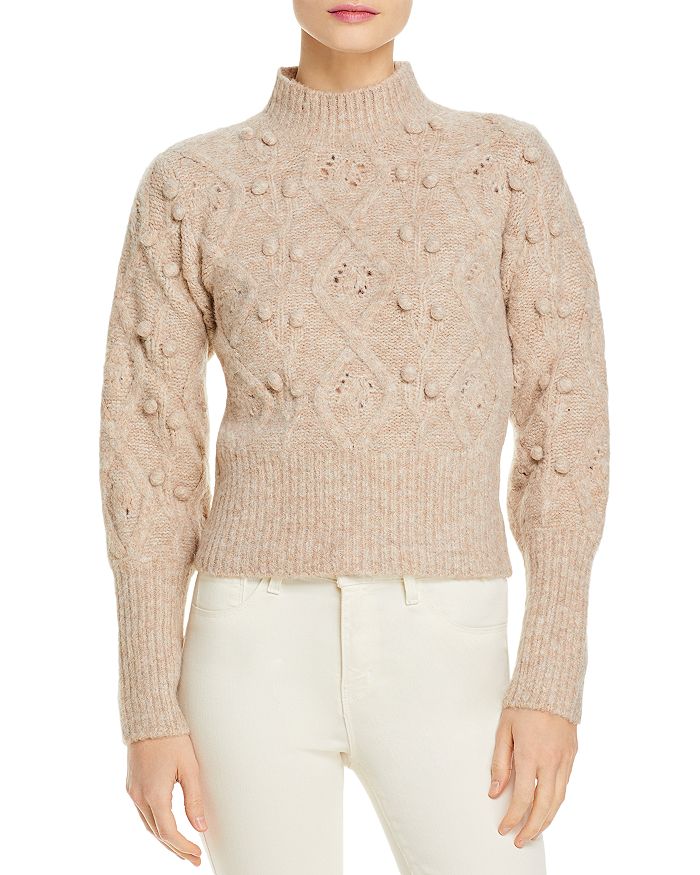 Popcorn stitch sweater sales