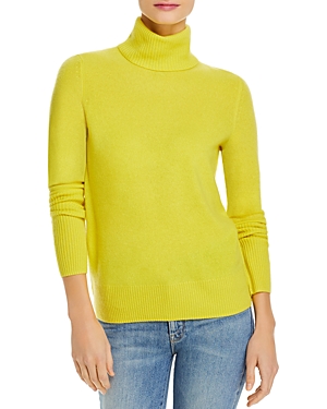 Aqua Cashmere Cashmere Turtleneck Sweater - 100% Exclusive In Lemon Drop