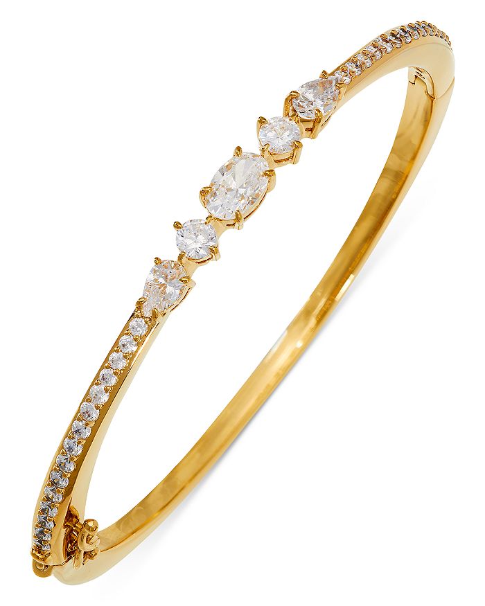 Nadri Emilia Cubic Zirconia Bangle Bracelet In Gold