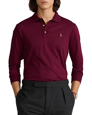 Polo Ralph Lauren Classic Fit Soft Cotton Long-sleeve Polo Shirt In Classic Wine