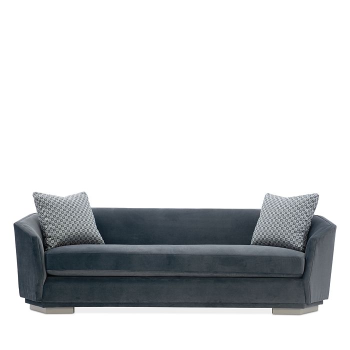 Caracole Expressions Faceted Shelter Sofa In Slate Blue