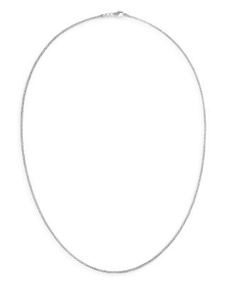 Sterling Silver Curb Chain Necklace 2.1mm, 24"