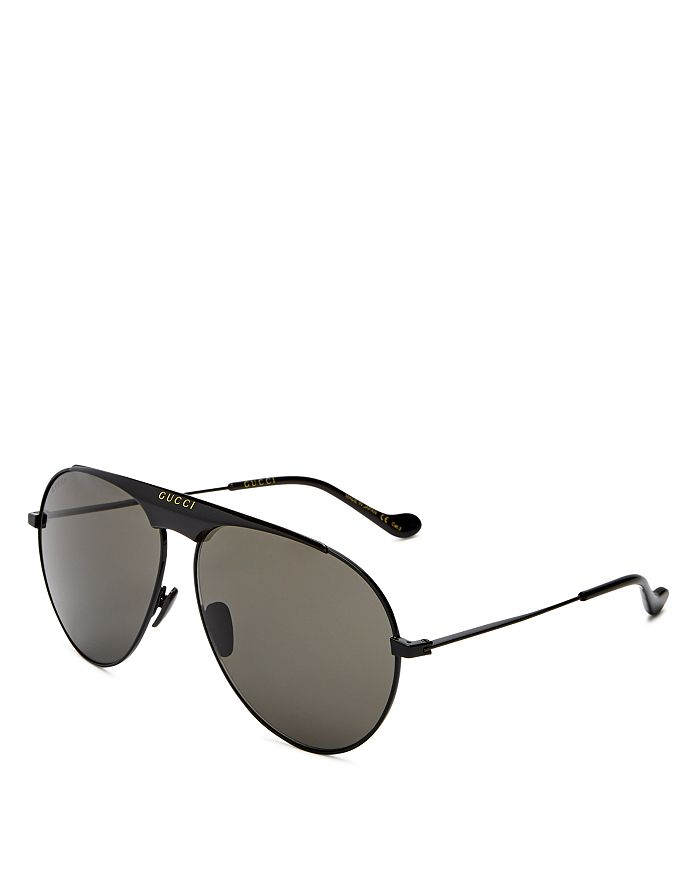 Gucci Men's Brow Bar Aviator Sunglasses, 65mm | Bloomingdale's