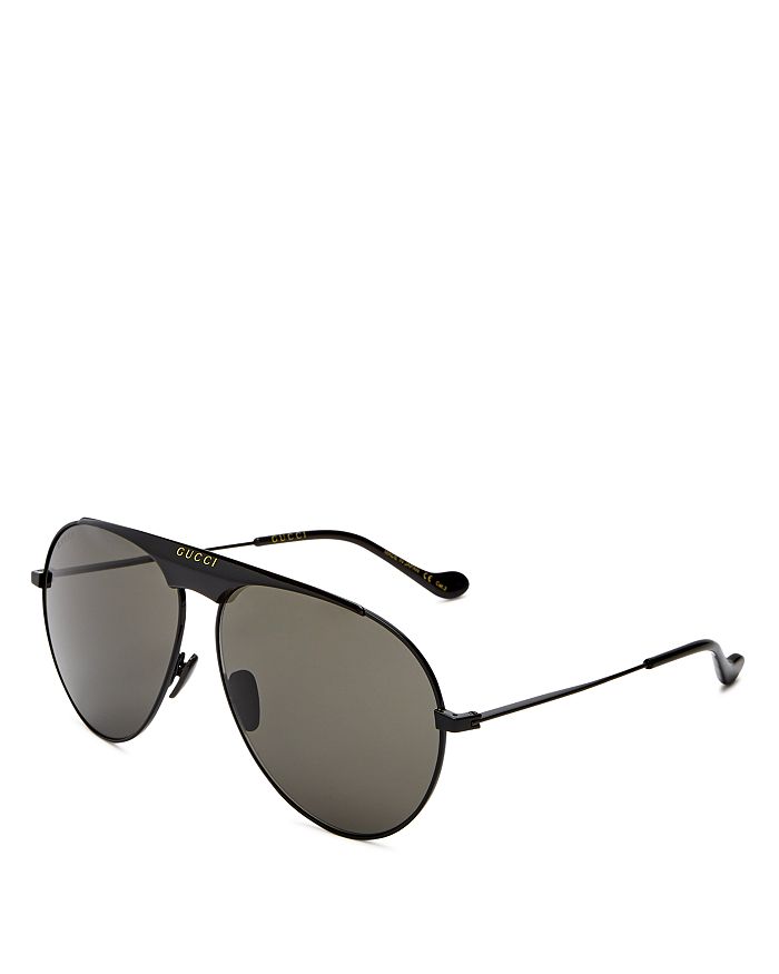 Gucci Men's Brow Bar Aviator Sunglasses, 65mm Bloomingdale's