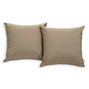 Modway Convene Two-piece Outdoor Patio Pillow Set In Mocha