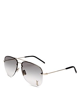 Saint Laurent - Unisex Brow Bar Aviator Sunglasses, 59mm
