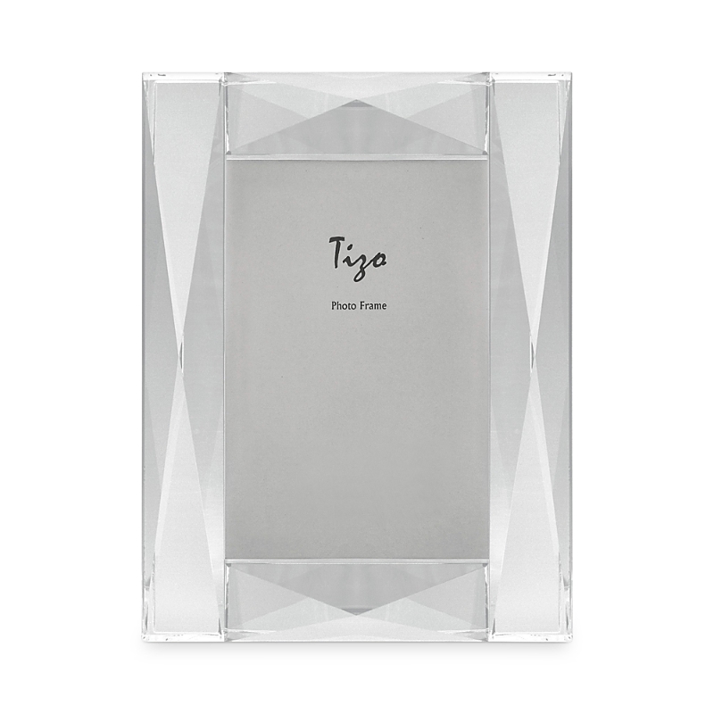 Tizo Clear Pyramid Diamond Crystal Glass 4 X 6 Picture Frame