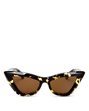 Bottega Veneta Dramatic Acetate Cat-eye Sunglasses In Avana / Brown