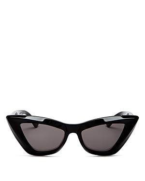 Bottega Veneta Women's Cat Eye Sunglasses, 53mm In Black / Gray