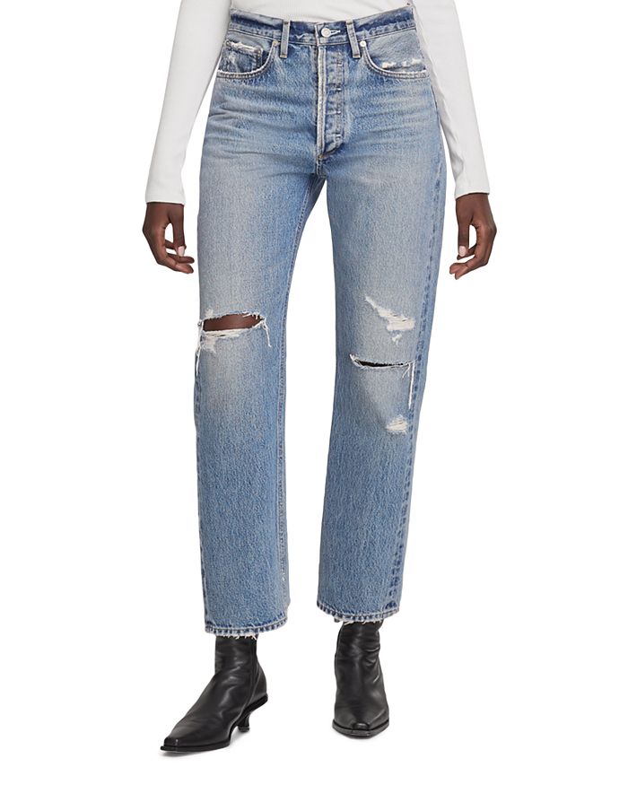AGOLDE 90's High Rise Straight Leg Jeans in Streamline | Bloomingdale's