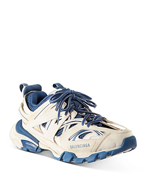 Balenciaga Women's Track Low Top Trainers In White/blue