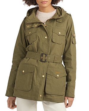 BARBOUR COLLINS HOODED SHOWERPROOF UTILITY JACKET,LSP0040GN31
